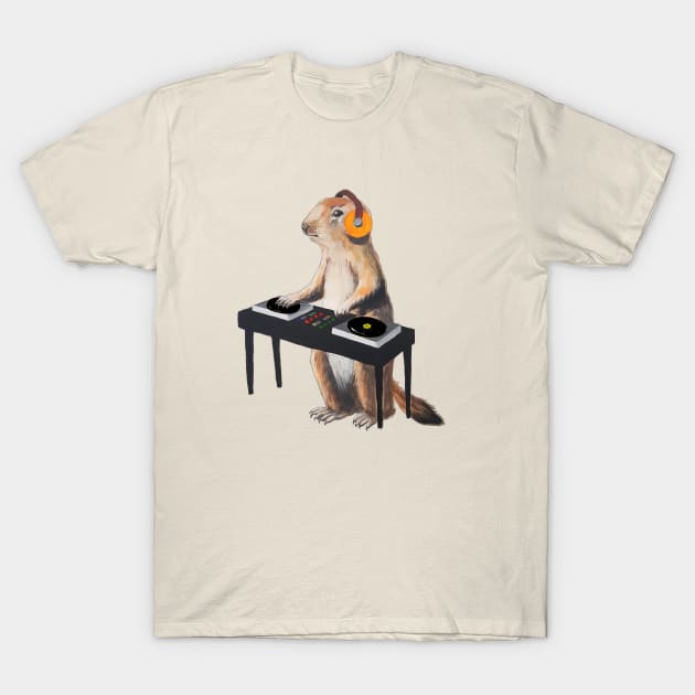 Prairie Dog DJ T-Shirt by EmilyBickell